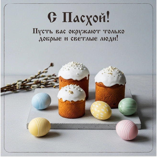 Пастельная открытка